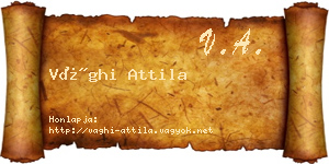 Vághi Attila névjegykártya